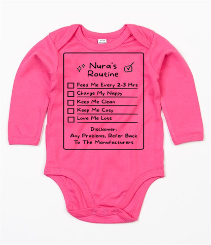 Baby Body Suit Long Sleeve