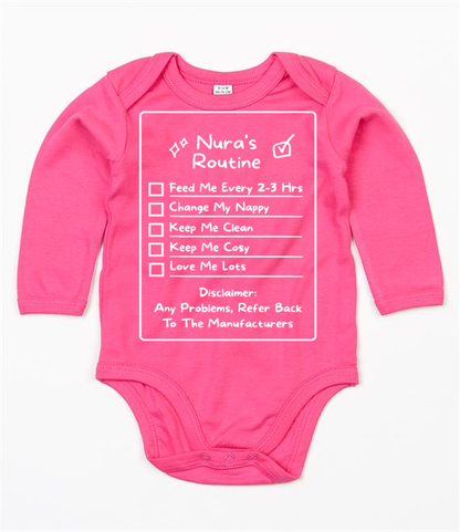 Baby Body Suit Long Sleeve