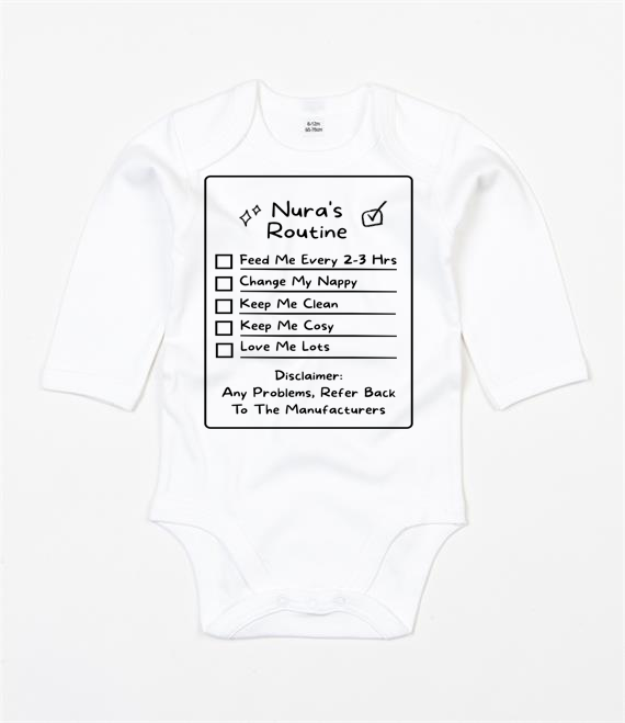 Baby Body Suit Long Sleeve