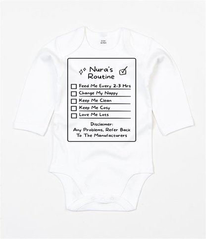 Baby Body Suit Long Sleeve